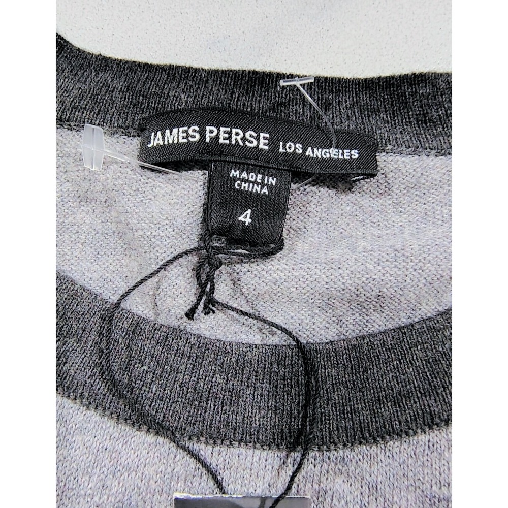 James Perse Men's Sweater Color block Crewneck Raglan Pullover Cotton Cashmere - Picture 4 of 15
